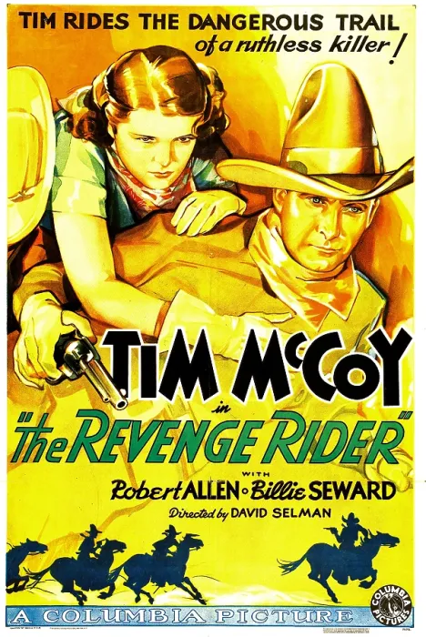 Framed Print : THE REVENGE RIDER, US poster art, from left: Billie Seward, Tim McCoy, 1935 Framed Print : THE REVENGE RIDER, US poster art, from left: Billie Seward, Tim McCoy, 1935