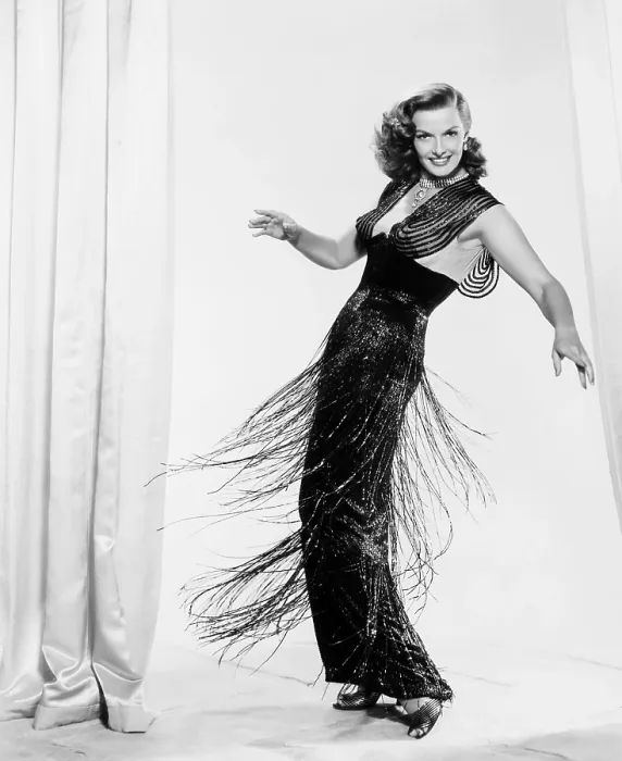 Framed Print : THE REVOLT OF MAMIE STOVER, Jane Russell, in a gown by William Travilla, 1956, TM & Copyright 20th Century Fox Film Corp. / courtesy Everett Collection
