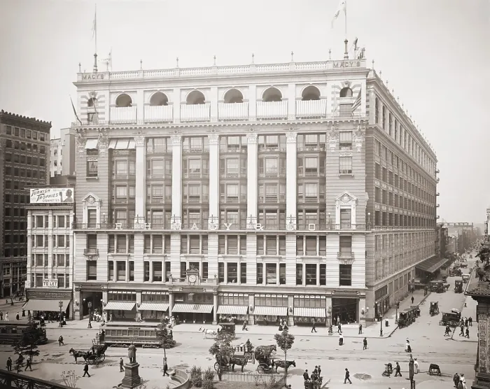 Framed Print : R.H. Macy and Company department store at Herald Square in New York City. 1905. (BSLOC_2010_18_103) Framed Print : R.H. Macy and Company department store at Herald Square in New York City. 1905. (BSLOC_2010_18_103)