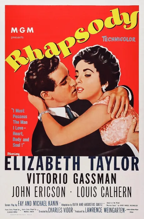 Framed Print : RHAPSODY, US poster art, from left: Vittorio Gassman, Elizabeth Taylor, 1954 Framed Print : RHAPSODY, US poster art, from left: Vittorio Gassman, Elizabeth Taylor, 1954
