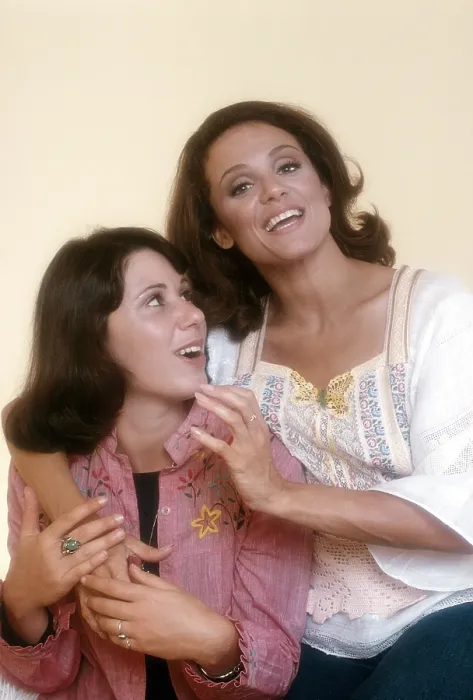 Framed Print : RHODA, from left, Julie Kavner, Valerie Harper, 1974-78 (1975 photo)