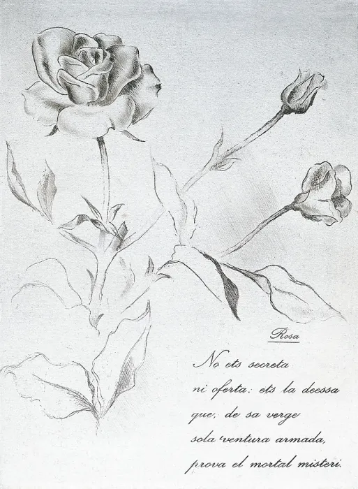 Framed Print : RIBACarles (1893-1959). Spanish writer in Catalan language. 'Tannka' (traditional Japanese verse form) by Carles Ribaillustrated by Jaume Pla i Pallej