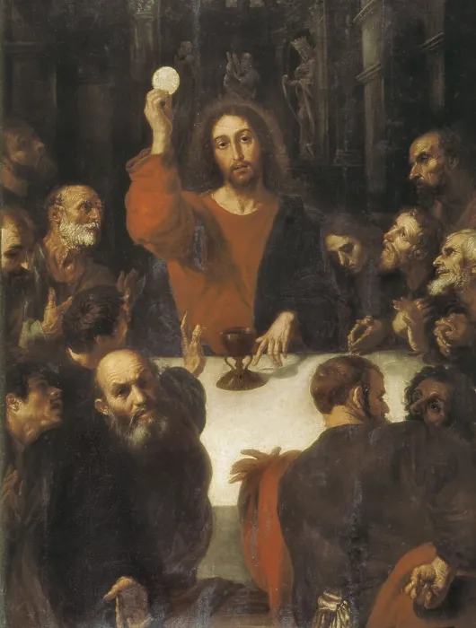 Framed Print : RIBALTA, Juan (1596-1628). The Holy Supper. 1620 - 1628. Baroque art. Oil on canvas. SPAIN. Valencia. San Pio V Fine Arts Museum. - P