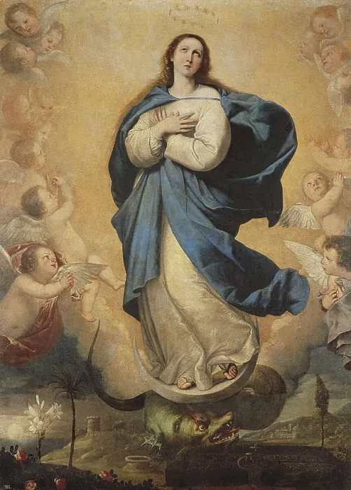 Framed Print : RIBERA, Jos (1588-1652). Immaculate Conception. 1st half 17th c. Baroque art. Oil on canvas. SPAIN. Madrid. Prado Museum. AISA / Everett Collection**US SALES ONLY**
