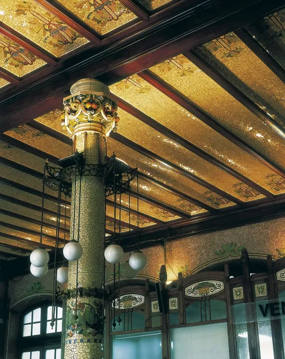 Framed Print : RIBES MARCO, Demetri (1875-1921). Northern Station. SPAIN. Valencia. Northern Station. Mosaics of the ceiling and columns. Modernism. Architecture; Mosaic