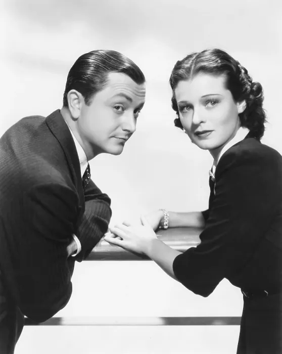 Framed Print : RICH MAN, POOR GIRL, from left: Robert Young, Ruth Hussey, 1938