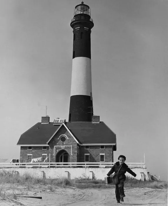 Framed Print : Richard Mahler, is the Fire Island School's youngest pupil and lives the farthest away