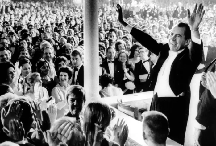Framed Print : Richard Nixon at inaugural ball, Washington, D.C. 01-20-1969.. Courtesy: CSU Archives  /  Everett Collection