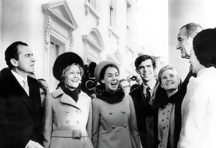 Framed Print : Richard Nixon, Pat Nixon, Julie Eisenhower, David Eisenhower, and Tricia Nixon, are greeted at the White House by President Lyndon Johnson and First Lady Ladybird Johnson Framed Print : Richard Nixon, Pat Nixon, Julie Eisenhower, David Eisenhower, and Tricia Nixon, are greeted at the White House by President Lyndon Johnson and First Lady Ladybird Johnson