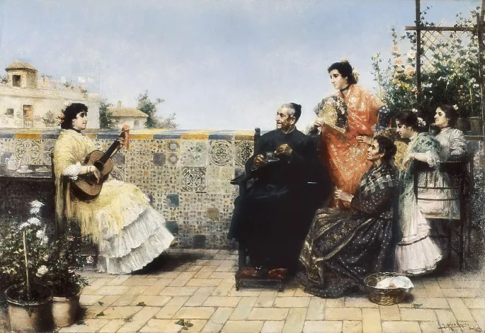 Framed Print : RICO CEJUDO, Jos (1864-1939). The Visit of the Priest. beg. 20th c. Costumbrism. Oil on canvas. SPAIN. Madrid. Sammer Gallery Framed Print : RICO CEJUDO, Jos (1864-1939). The Visit of the Priest. beg. 20th c. Costumbrism. Oil on canvas. SPAIN. Madrid. Sammer Gallery