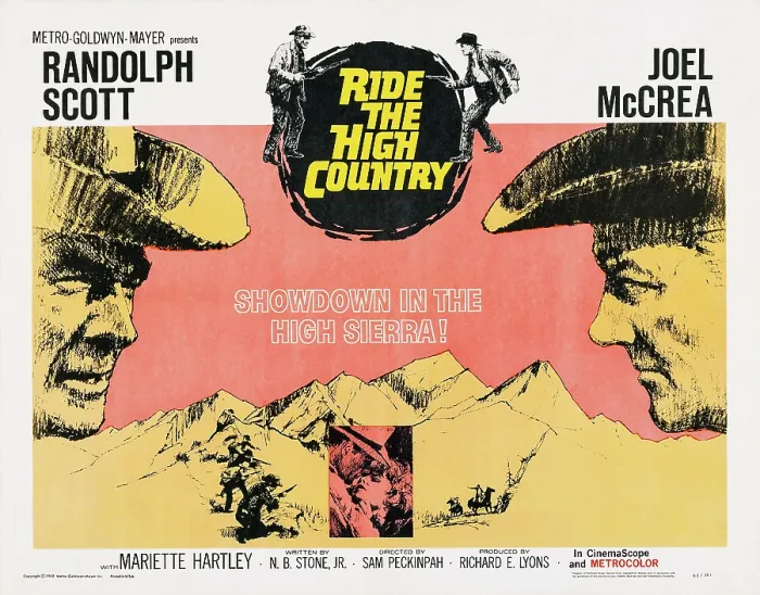 Framed Print : RIDE THE HIGH COUNTRY, US poster art, from left: Randolph Scott, Joel McCrea, 1962