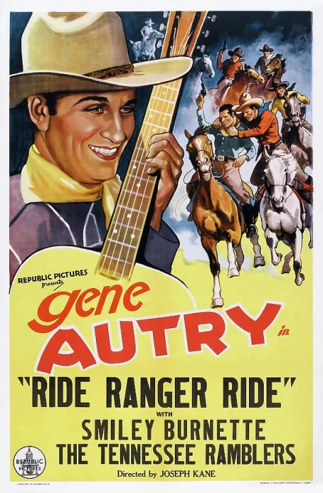 Framed Print : RIDE, RANGER, RIDE, US poster, Gene Autry, 1936
