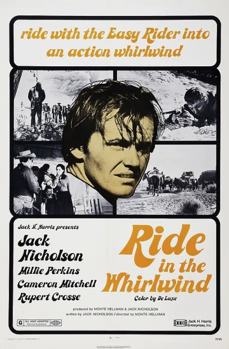 Framed Print : RIDE IN THE WHIRLWIND, US poster art, Jack Nicholson, 1965
