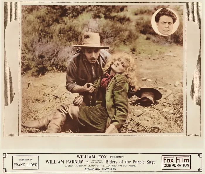 Framed Print : RIDERS OF THE PURPLE SAGE, top inset: William Farnum on lobbycard, 1918, TM and Copyright 20th Century Fox Film Corp. All rights reserved. / courtesy Everett Collection