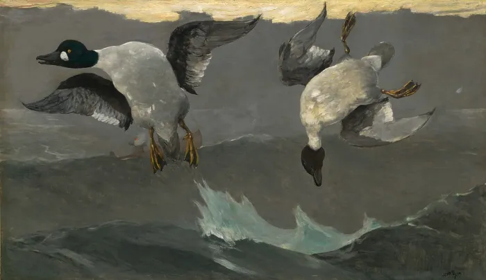 Framed Print : Right and Left, by Winslow Homer, 1909, American painting, oil on canvas Framed Print : Right and Left, by Winslow Homer, 1909, American painting, oil on canvas