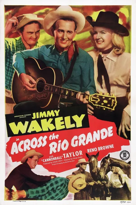 Framed Print : ACROSS THE RIO GRANDE, US poster art, top from left: Dub Taylor, Jimmy Wakely, Reno Browne, 1949 Framed Print : ACROSS THE RIO GRANDE, US poster art, top from left: Dub Taylor, Jimmy Wakely, Reno Browne, 1949