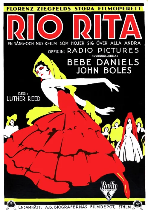 Framed Print : RIO RITA, (Swedish poster art), 1929