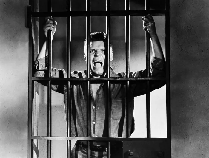 Framed Print : RIOT IN CELL BLOCK 11, Neville Brand, 1954