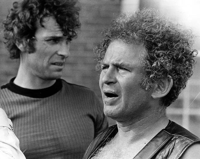 Framed Print : Rip Torn and writer-director Norman Mailer, on the set of MAIDSTONE, 1969. Courtesy: CSU Archives  /  Everett Collection