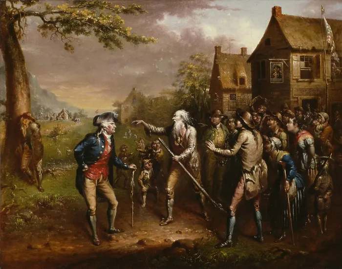 Framed Print : Rip Van Winkle, 1829, by John Quidor, 1801-1881, American painter, oil on canvas Framed Print : Rip Van Winkle, 1829, by John Quidor, 1801-1881, American painter, oil on canvas