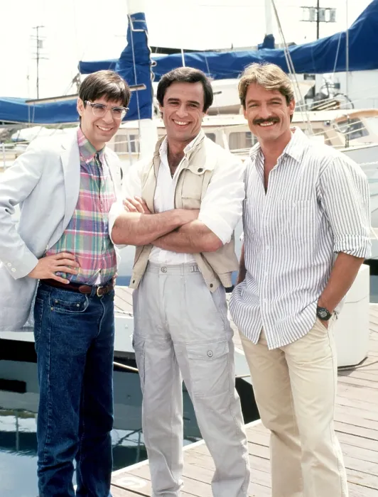 Framed Print : RIPTIDE, (l-r): Thom Bray, Joe Penny, Perry King, 1984-86 Framed Print : RIPTIDE, (l-r): Thom Bray, Joe Penny, Perry King, 1984-86