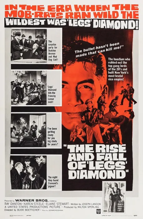 Framed Print : THE RISE AND FALL OF LEGS DIAMOND, US poster art, Ray Danton (head), 1960 Framed Print : THE RISE AND FALL OF LEGS DIAMOND, US poster art, Ray Danton (head), 1960