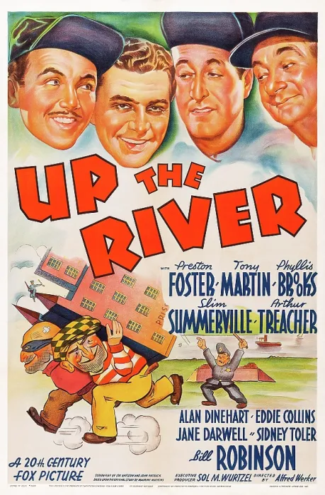 Framed Print : UP THE RIVER, US poster art, top from left: Preston Foster, Tony Martin, Arthur Treacher, Slim Summerville, 1938, TM & Copyright 20th Century Fox Film Corp