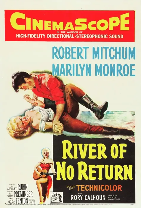 Framed Print : RIVER OF NO RETURN, from left: Marilyn Monroe, Robert Mitchum, 1954, TM and Copyright 20th Century Fox Film Corp. All rights reserved. / courtesy Everett Collection Framed Print : RIVER OF NO RETURN, from left: Marilyn Monroe, Robert Mitchum, 1954, TM and Copyright 20th Century Fox Film Corp. All rights reserved. / courtesy Everett Collection