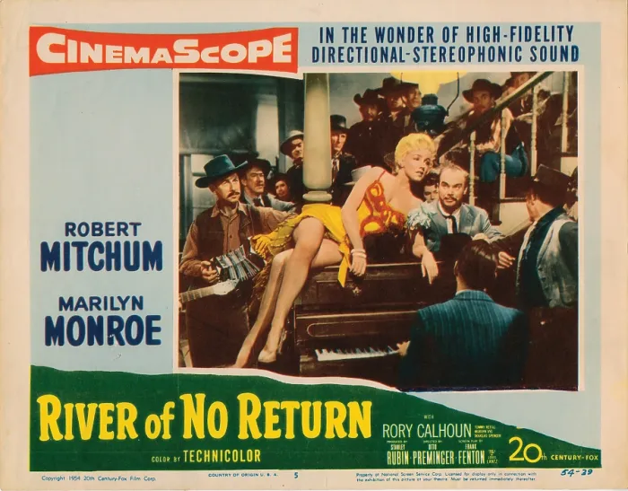 Framed Print : RIVER OF NO RETURN, lobbycard, Marilyn Monroe (yellow gown), 1954, TM and Copyright 20th Century Fox Film Corp. All rights reserved. / courtesy Everett Collection Framed Print : RIVER OF NO RETURN, lobbycard, Marilyn Monroe (yellow gown), 1954, TM and Copyright 20th Century Fox Film Corp. All rights reserved. / courtesy Everett Collection