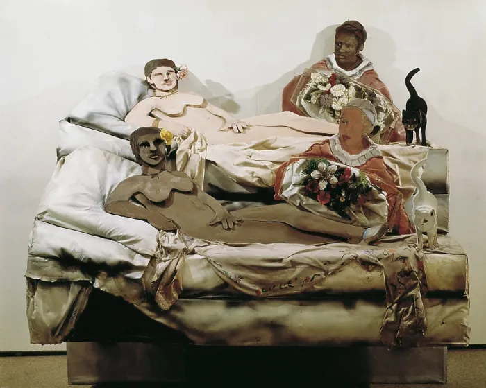 Framed Print : RIVERS, Larry (1923). I like Olympia in black face. 1970. Oil on wood, plastified canvas, plastic and plexiglas. Pop Art. Sculpture. FRANCE. Paris Framed Print : RIVERS, Larry (1923). I like Olympia in black face. 1970. Oil on wood, plastified canvas, plastic and plexiglas. Pop Art. Sculpture. FRANCE. Paris