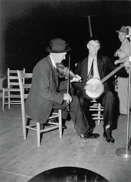 Framed Print : R.J. Boyd, fiddle, and Millard Garrett, banjo; of Sandy Marsh, N.C. at Mountain Music Festival, Asheville, North Carolina, circa late 1930s-early 1940s Framed Print : R.J. Boyd, fiddle, and Millard Garrett, banjo; of Sandy Marsh, N.C. at Mountain Music Festival, Asheville, North Carolina, circa late 1930s-early 1940s