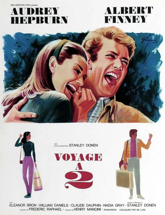 Framed Print : TWO FOR THE ROAD, from left, Audrey Hepburn, Albert Finney, 1967, TM and Copyright 20th Century Fox Film Corp. All rights reserved / courtesy Everett Collection