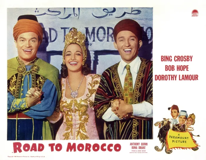 Framed Print : ROAD TO MOROCCO, US lobbycard, from left: Bob Hope, Dorothy Lamour, Bing Crosby, 1942 Framed Print : ROAD TO MOROCCO, US lobbycard, from left: Bob Hope, Dorothy Lamour, Bing Crosby, 1942