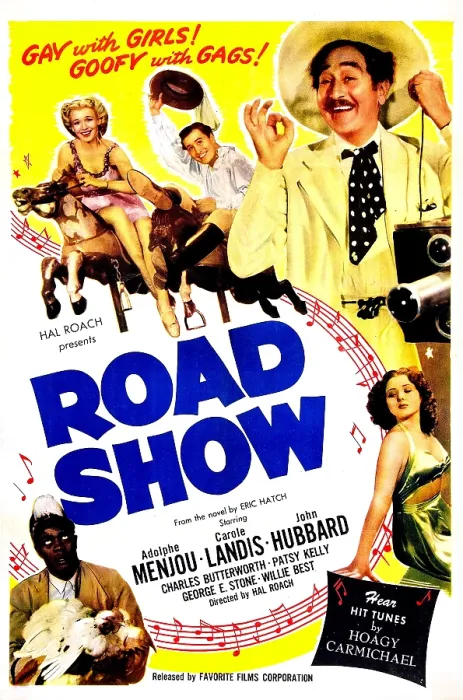 Framed Print : ROAD SHOW, US poster, from top: Carole Landis, John Hubbard, Adolphe Menjou, Patsy Kelly, Willie Best, 1941