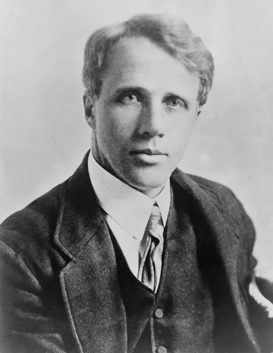 Framed Print : Robert Frost (1874-1963), American poet, ca. 1915. In 1913 Frost published his first book of poems, A BOYS WILL, when he was almost 40 years old