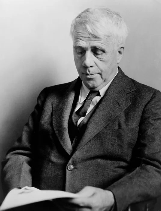 Framed Print : Robert Frost (1874-1963), American poet reading in 1941