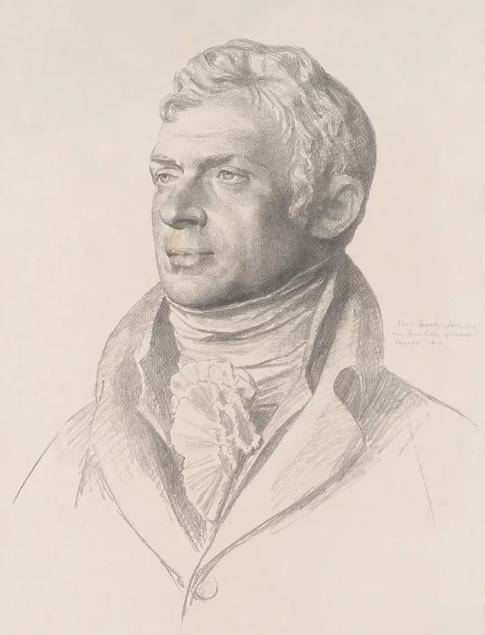 Framed Print : Robert Fulton, portrait bust by French sculptor, Jean Antoine Houdon, 1803-04