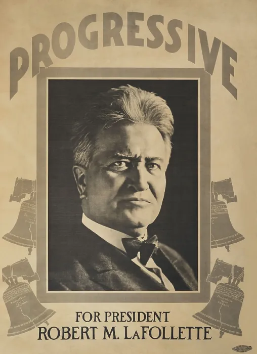 Framed Print : Robert M. La Follette, Progressive Party campaign poster for the 1924 Presidential election. (BSLOC_2017_2_141) Framed Print : Robert M. La Follette, Progressive Party campaign poster for the 1924 Presidential election. (BSLOC_2017_2_141)