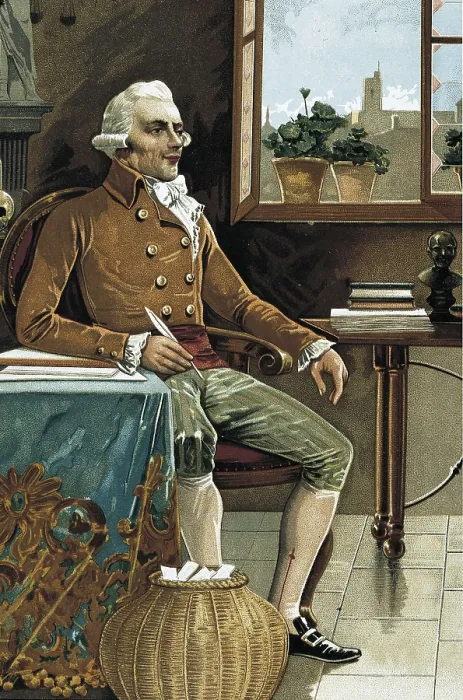 Framed Print : Robespierre, Maximilien de (1758-1794). Portrait of Robespierre at his house in Saint Honor (Paris). Painting. AISA / Everett Collection**US SALES ONLY**