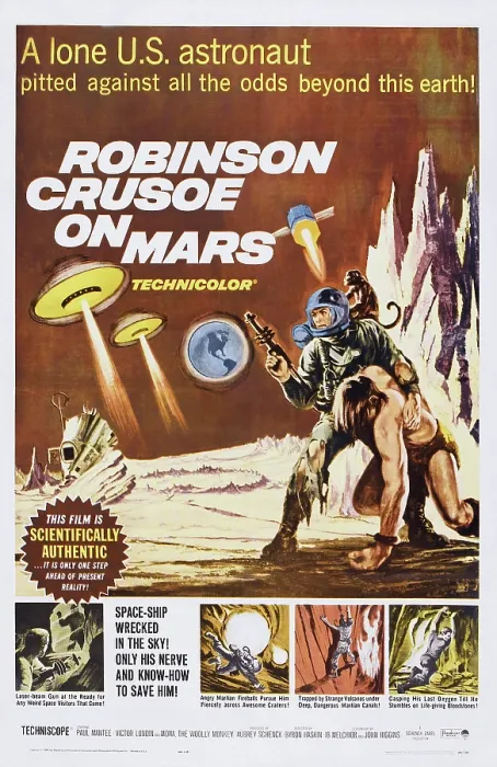 Framed Print : ROBINSON CRUSOE ON MARS, US poster art, 1964