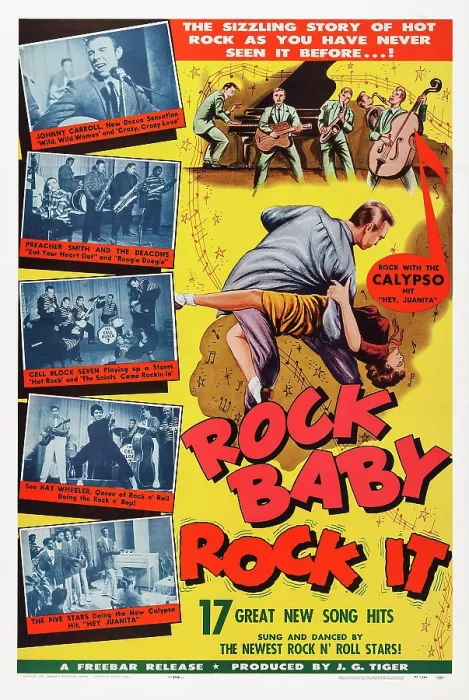 Framed Print : ROCK BABY - ROCK IT, left from top: Johnny Carroll, Preacher Smith and the Deacons, Cell Block Seven, Kay Wheeler, The Five Stars, 1957 Framed Print : ROCK BABY - ROCK IT, left from top: Johnny Carroll, Preacher Smith and the Deacons, Cell Block Seven, Kay Wheeler, The Five Stars, 1957