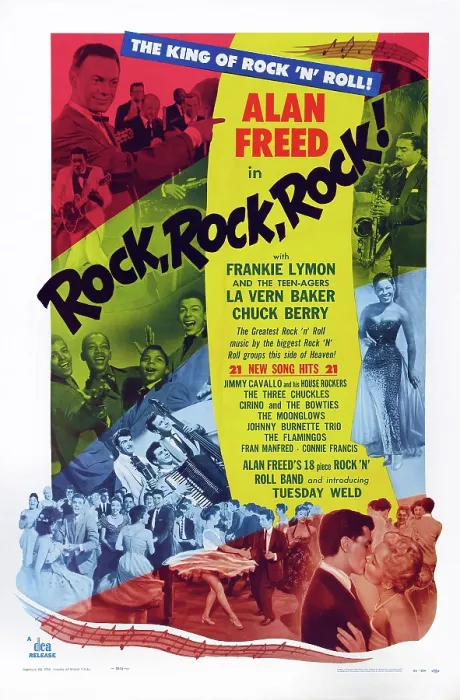 Framed Print : ROCK, ROCK, ROCK!, US poster art, Alan Freed, Frankie Lymon and the Teenagers, Teddy Randazzo, Tuesday Weld, LaVern Baker, 1956