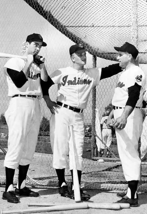 Framed Print : Rocky Colavito, Roger Maris, and Gene Woodling of the Cleveland Indians, at the batting cage, 1958.. Courtesy: CSU Archives  /  Everett Collection