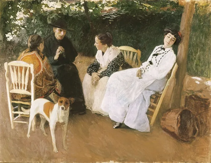 Framed Print : RODRIGUEZ ACOSTA, Jos Mara (1878-1941). Siesta Time. 1914. Costumbrism. Oil on canvas. SPAIN. Granada. Museums of Fine Arts of Granada. AISA / Everett Collection**US SALES ONLY**