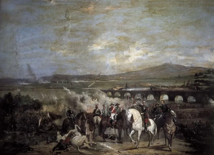 Framed Print : RODRIGUEZ DE LOSADA, Jos Mara (19th century). Battle of Alcolea. War episode nearby Crdoba (20th September 1868)