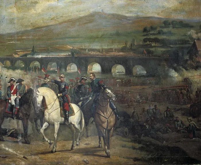 Framed Print : RODRIGUEZ DE LOSADA, Jose Maria (19th century). Battle of Alcolea. Battle near Cordoba (September 20, 1868)