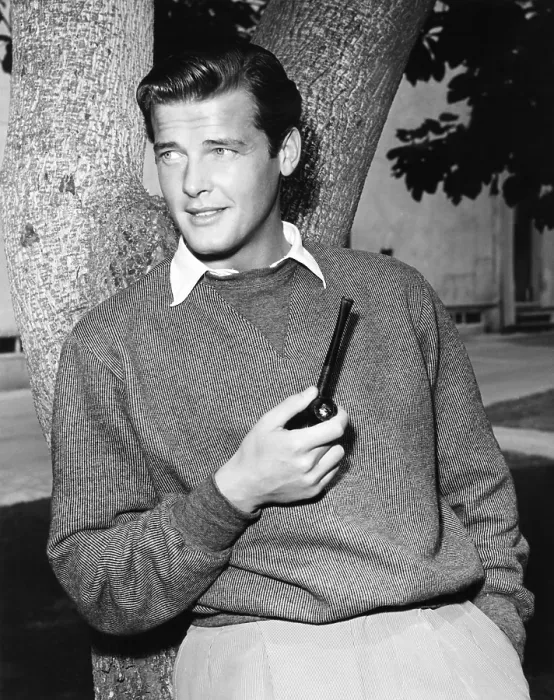 Framed Print : Roger Moore, mid 1950s