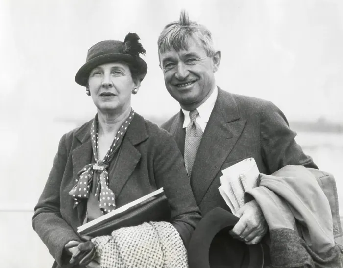Framed Print : Will Rogers and his wife Betty in Seattle in August 1935. Shortly afterward, Rogers joined Wiley Post on their ill-fated flying exploration of Alaska. - (BSLOC_2014_17_28) Framed Print : Will Rogers and his wife Betty in Seattle in August 1935. Shortly afterward, Rogers joined Wiley Post on their ill-fated flying exploration of Alaska. - (BSLOC_2014_17_28)