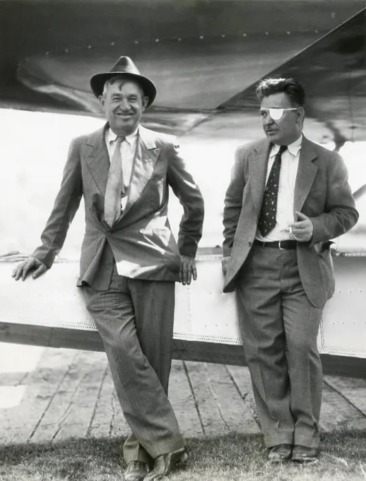 Framed Print : Will Rogers and Wiley Post before their ill-fated flying exploration of Alaska