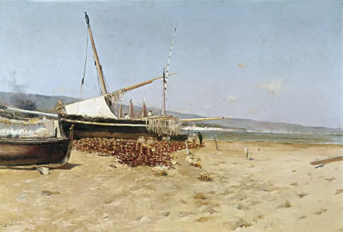 Framed Print : ROIG I SOLER, Joan (1852-1909). Seascape. ca. 1880. Modernism. Oil on canvas. SPAIN. Barcelona. National Art Museum of Catalonia. AISA / Everett Collection**US SALES ONLY** Framed Print : ROIG I SOLER, Joan (1852-1909). Seascape. ca. 1880. Modernism. Oil on canvas. SPAIN. Barcelona. National Art Museum of Catalonia. AISA / Everett Collection**US SALES ONLY**